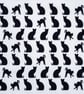 Black Cats Tote Bag Gift for Cat Lover shopping bag shoulder bag cat fabric      - Image 2