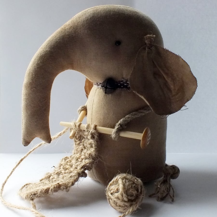 Primitive Knitting Elephant