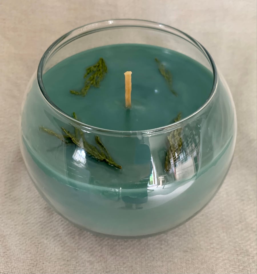 Winter Pine Scented 100% Organic Soy Wax Bowl Candle