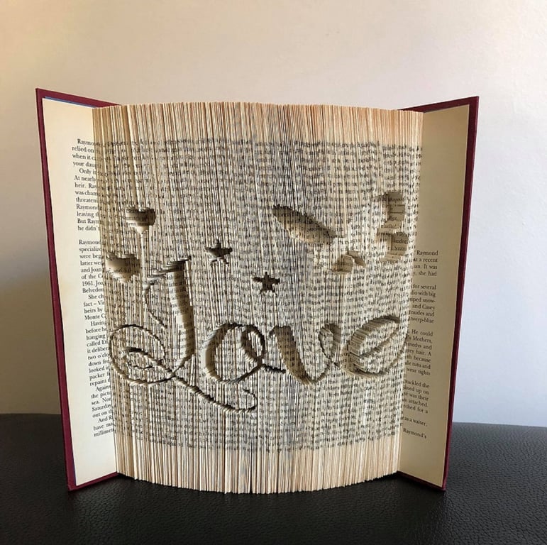 Love 6 180 CUT & FOLD Book Folding Pattern - EMAILED PDF PATTERN