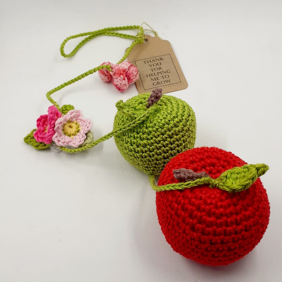 Reseved for Cristina Crochet Apple Hanger 