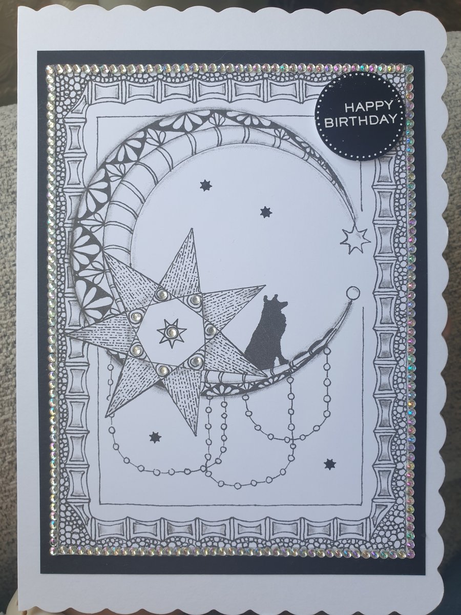 Moon birthday card 