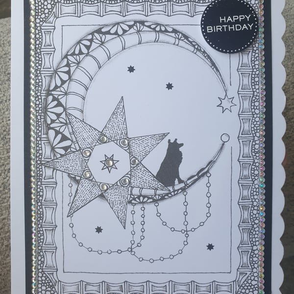 Moon birthday card 