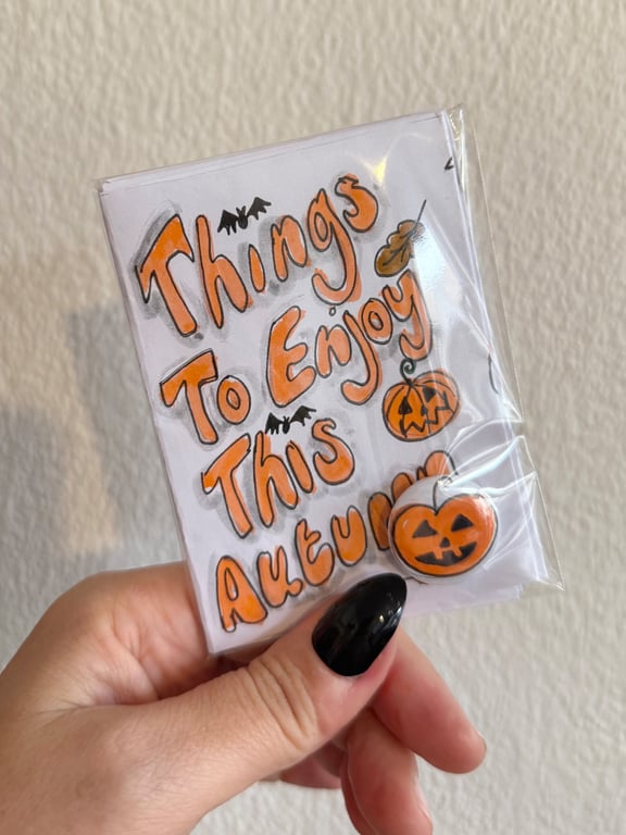 Autumn Halloween Zine With Badge Set
