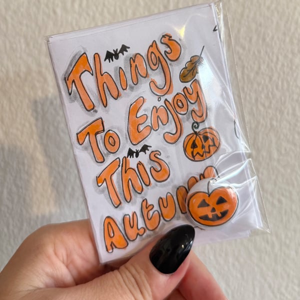 Autumn Halloween Zine With Badge Set