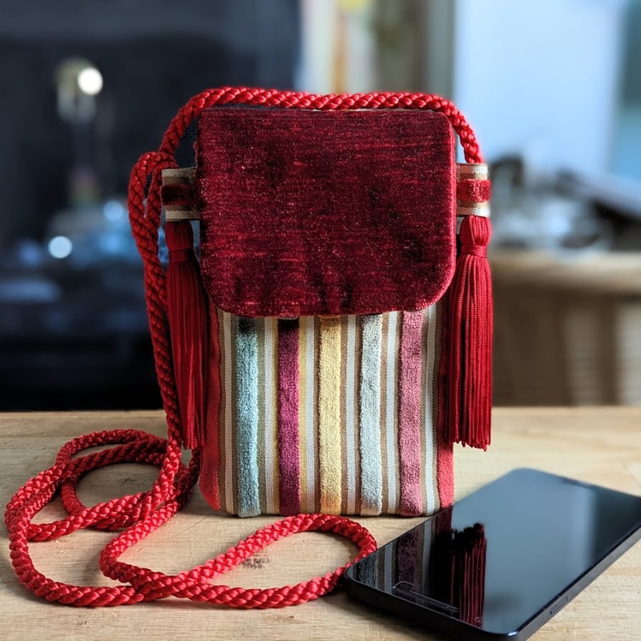 Mini Chenille Cross Body Phone Bag