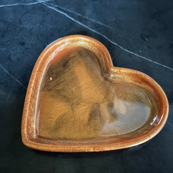 Gold and black resin trinket plate