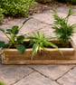 Rustic Solid Wooden plant Herb Trough Planter 60cm - Image 5