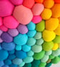 Circular Random Rainbow Wall Art - Abstract Tactile felt Blobs - Image 3