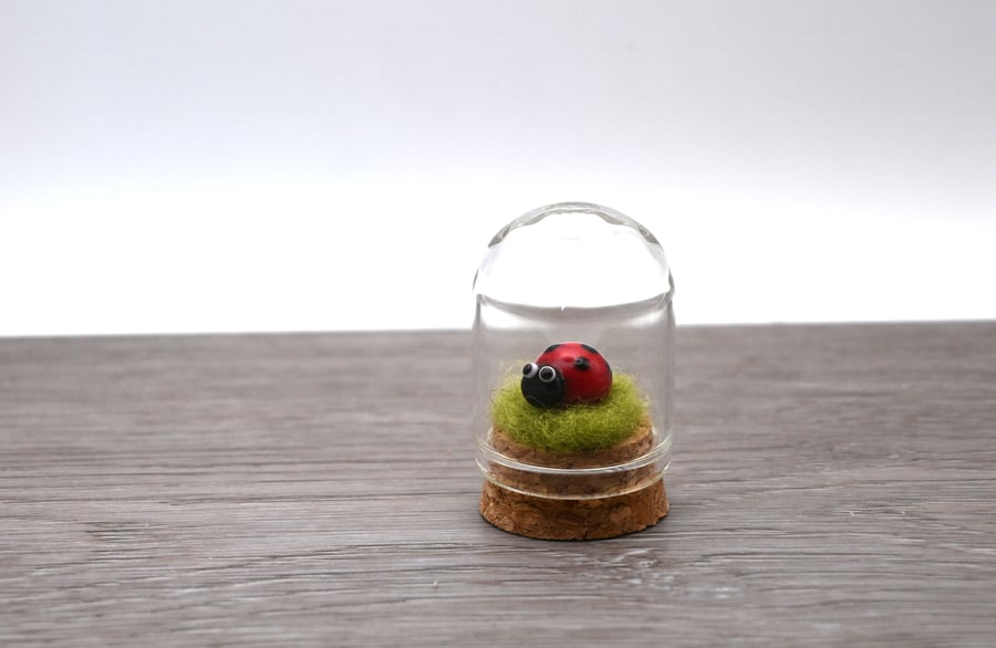 small glass ladybird keepsake figure