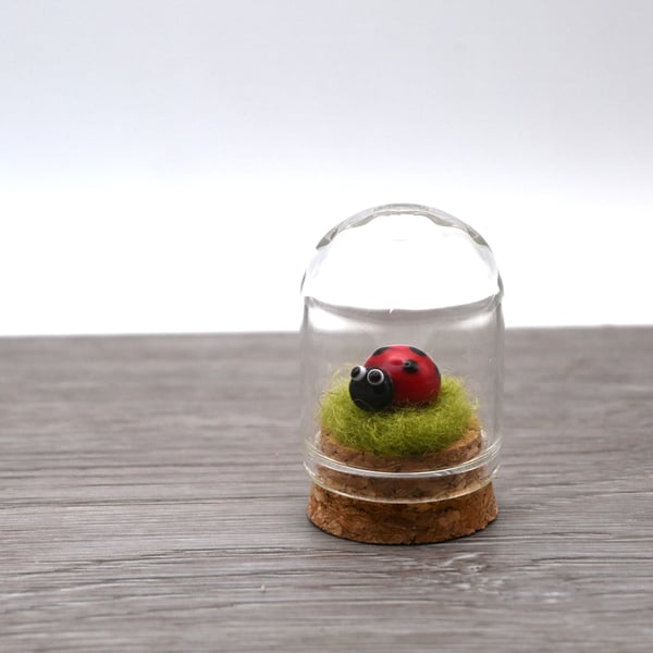 small glass ladybird keepsake figure