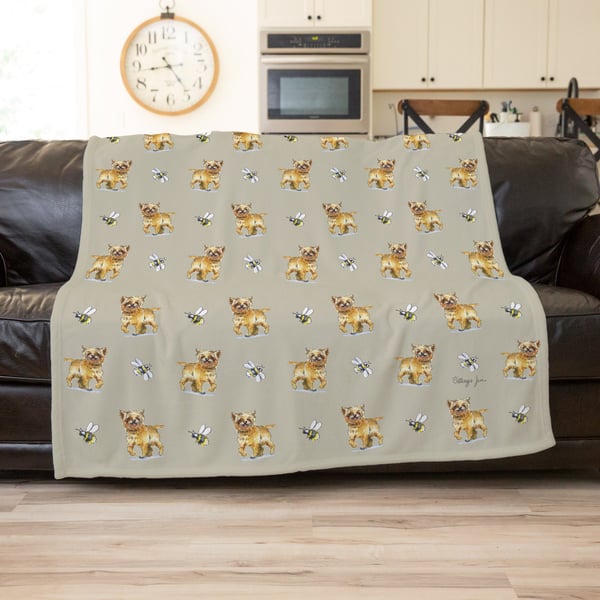 Cairn Terrier Tan and Bee Throw