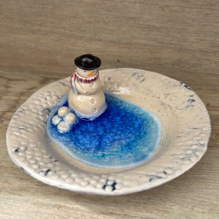 Snowman dish