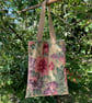 Seconds vintage floral shopper made from Sanderson 'Pangbourne' fabric free p&p