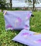 Lilac Magnolias Linen Makeup Bag - Image 7