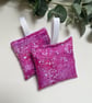 Set of 2 Lavender Sachets: Pink Marble Fabric, New Home, Sleep Pillows - Image 5