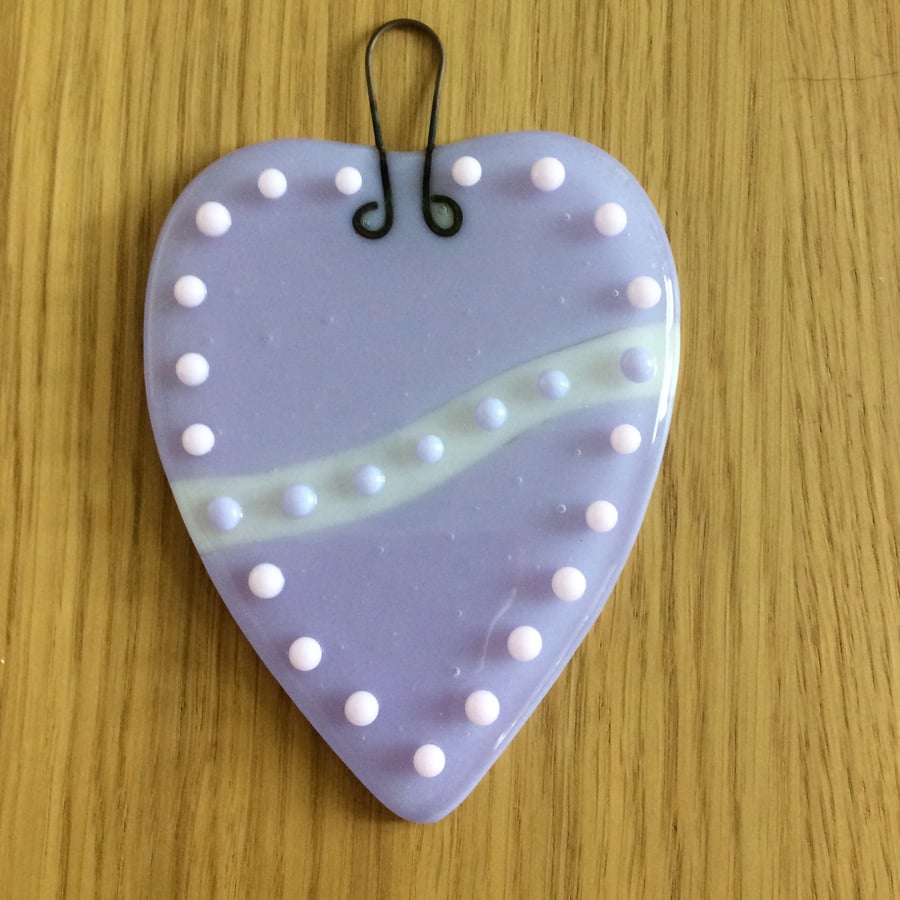 Lilac heart decoration (0413)