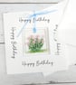 Fused Glass Chrysanthemums Keepsake Card 