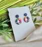 Rich Autumn Polymer Clay Hoop Earrings - Image 7