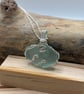 Scottish Sea Glass Necklace – Genuine Beachcombed Sea Glass Pendant – Handmade