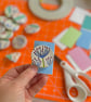 SALE Handmade Spring Ceramic brooch, Hand Made Pottery Badge - Image 3