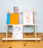 Tall A5 Card Size 3 Tier Display Shelf Stand with Grooves - Image 1