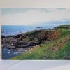 Coastal clifftop walk - landscape greeting card