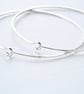 Handmade 925 Sterling Silver Large Hoop Earrings  - Image 2