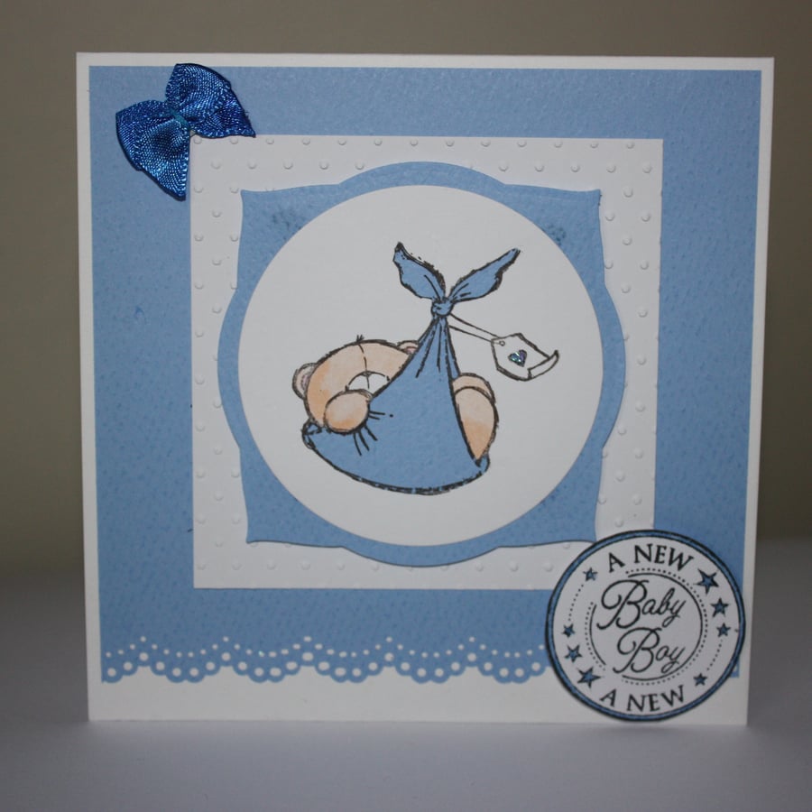 New baby boy card - now reduced