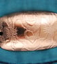 Floral domed rectangular Copper Spacer connector - etched copper connector - Image 1
