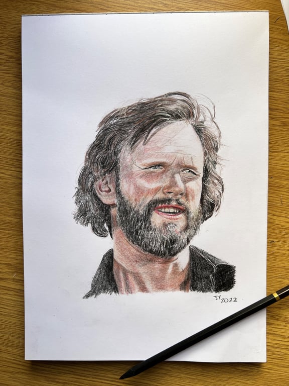Original artwork portrait  of Kris Kristofferson 