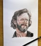 Original artwork portrait  of Kris Kristofferson 