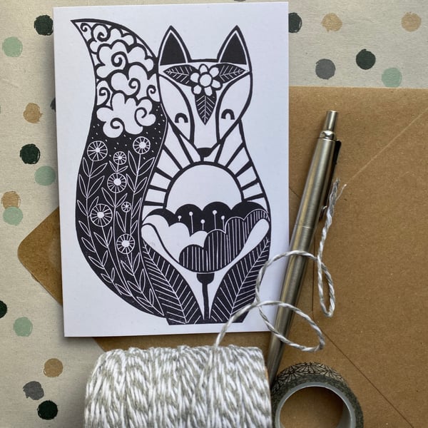Garden Fox card