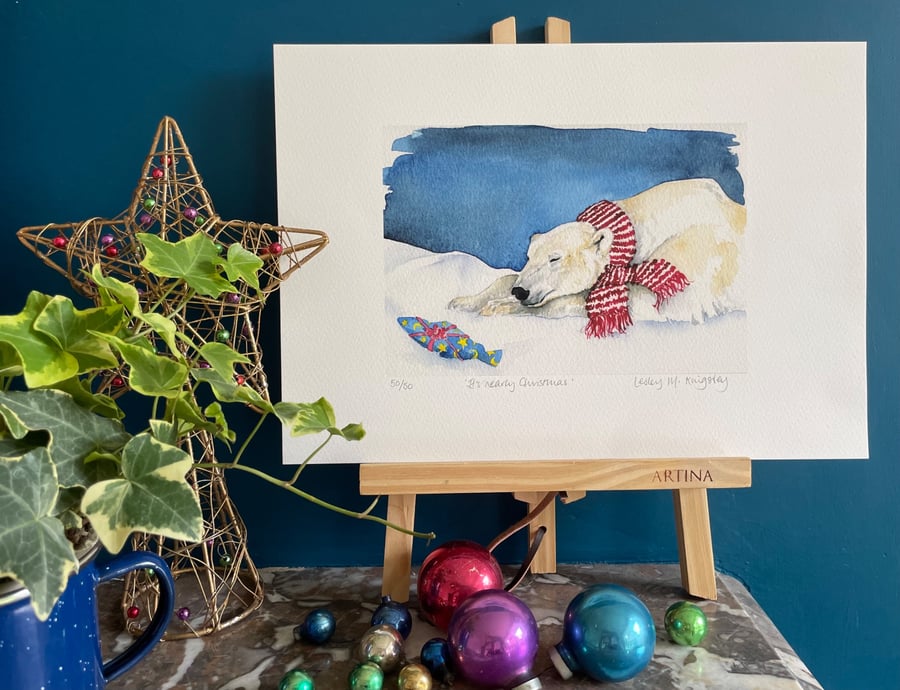 'It's Nearly Christmas' limited edition giclée print