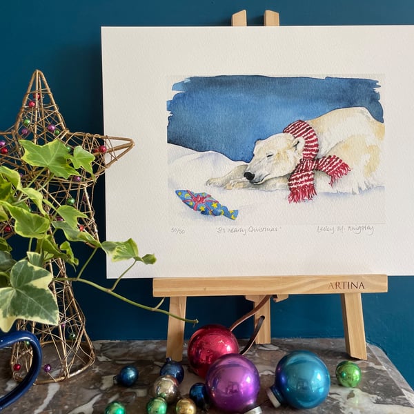 'It's Nearly Christmas' limited edition giclée print