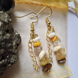 Beautiful gold dangle earrings