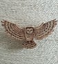 Pyrography barn owl brooch - Image 1
