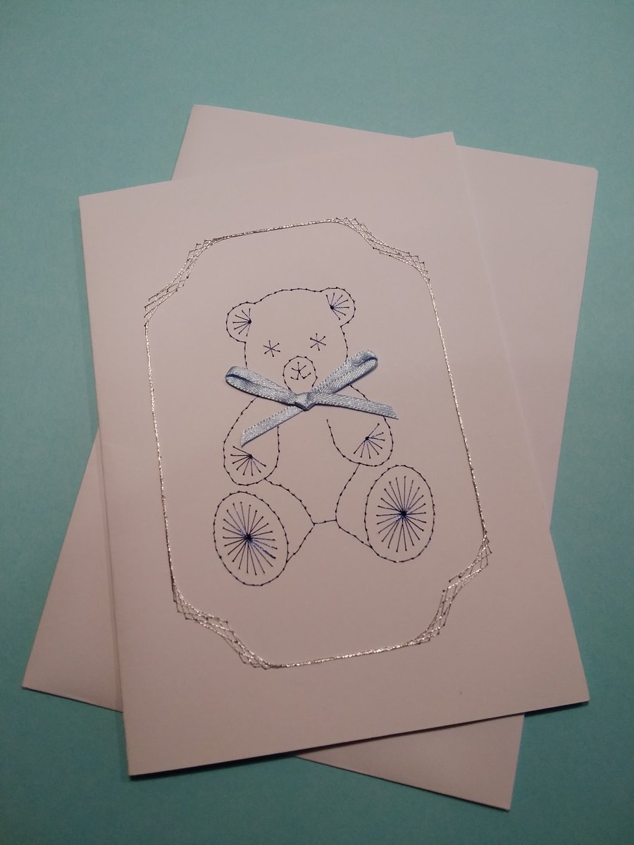 A New Baby Boy or Baby Shower Congratulations Card