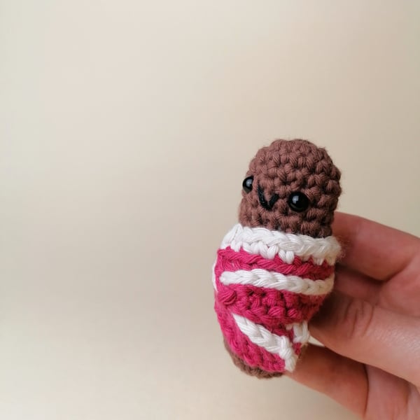 Pig in Blanket Crochet Christmas Tree Decoration