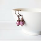 Purple Handmade Drop Earrings
