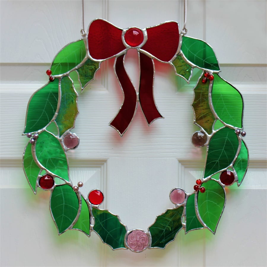 Stained Glass 'Heirloom' Wreath - NOV. 2021 DELIVERY