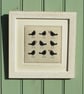 Small framed hand-stitched textile of blackbirds with bright red berries - Image 5