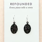 Enamel earring with sterling silver earwires