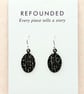 Enamel earring with sterling silver earwires - Image 1