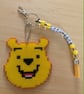 Pooh Bear Hama bead Keyring 