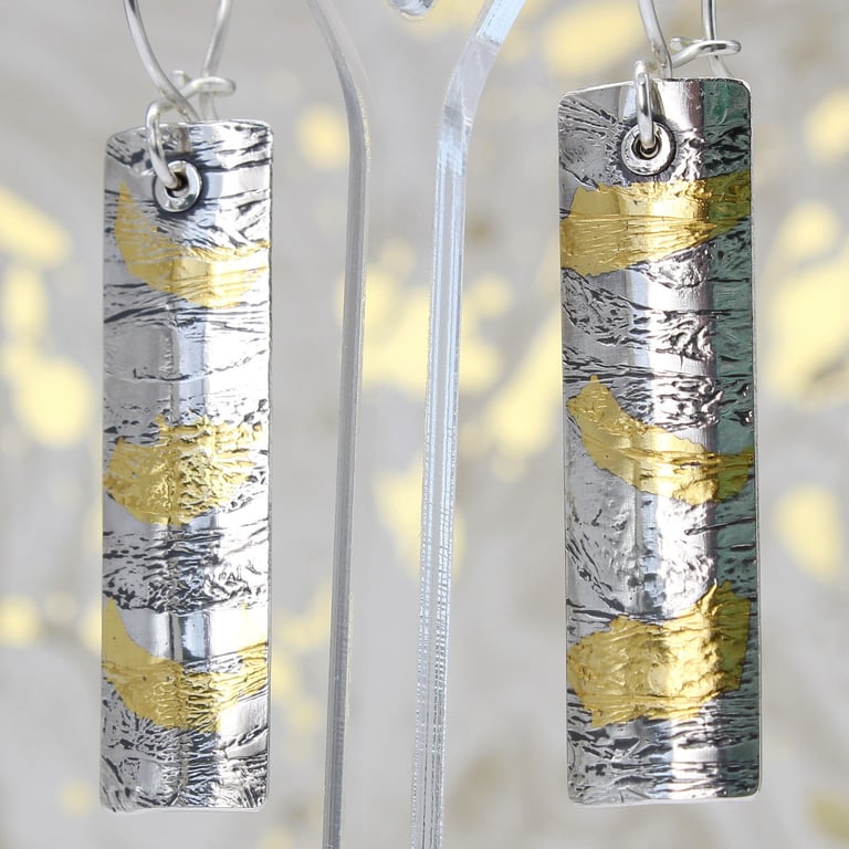 Keum boo earrings, shell earrings, medium size, long, razor shell, seaside