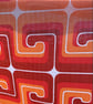 RARE Op Art Space Age Orange 50s 60s 70s Vintage Fabric for Wall art perhaps