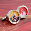 Gonzo and Camilla the Chicken Cufflinks from the Muppet Show