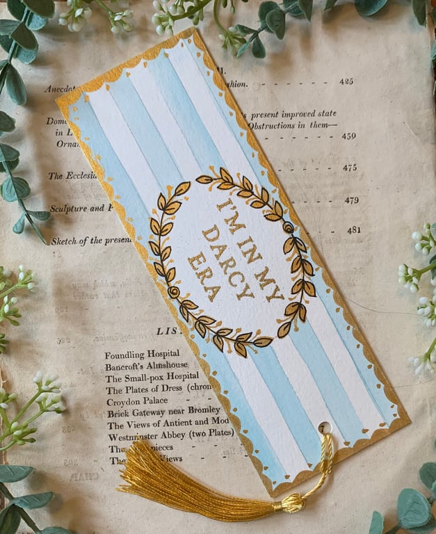 I'm In My Darcy Era Handmade  Bookmark