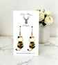 Charm Earrings - Tortoiseshell Cat - Style 2  